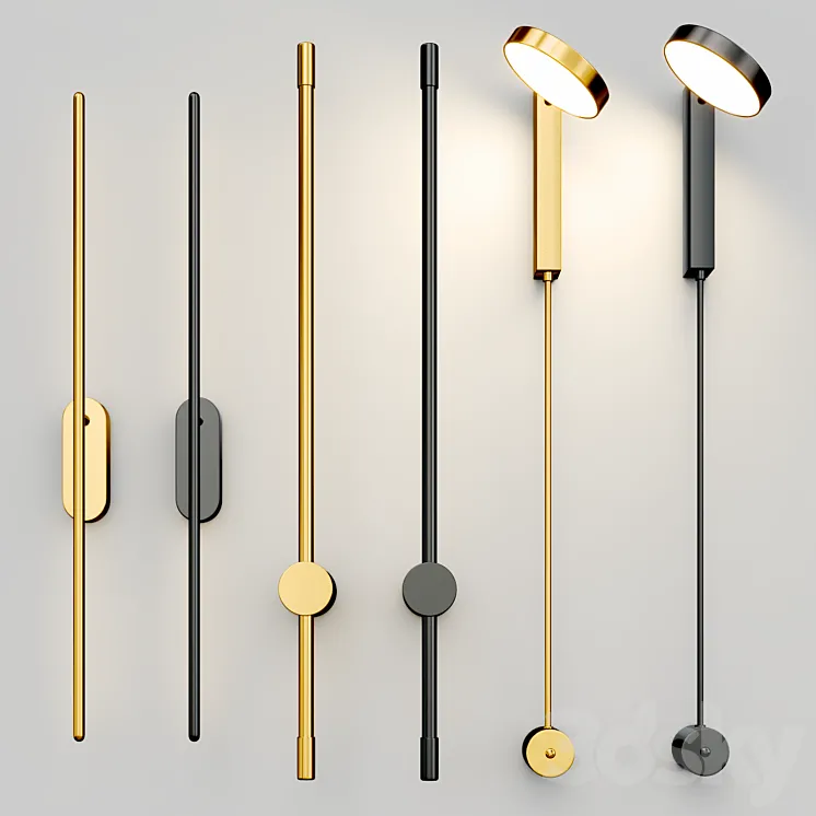WALL LAMPS COLLECTION 3DS Max