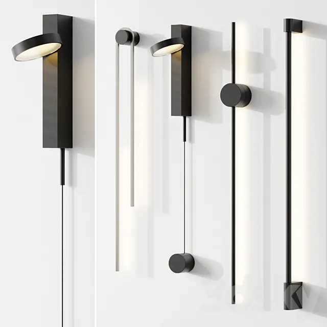 Wall Lamps Set 3ds Max