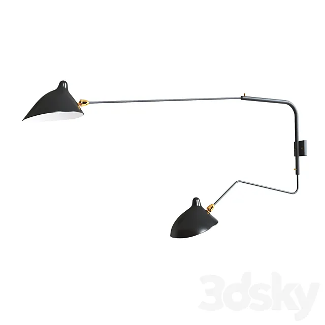 Wall light Serge Mouile Double 3ds Max