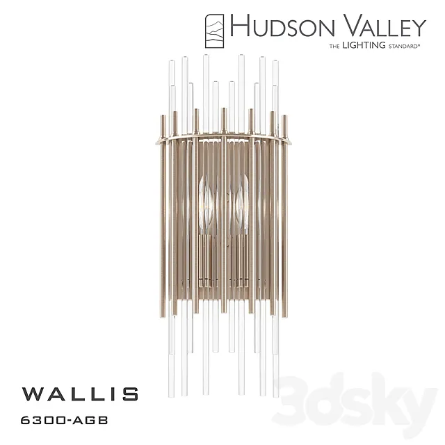 Wall light WALLIS 6300-AGB 3ds Max