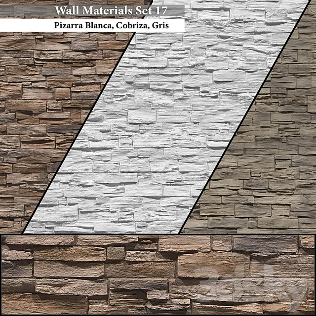 Wall Materials Set 17 3DS Max Model