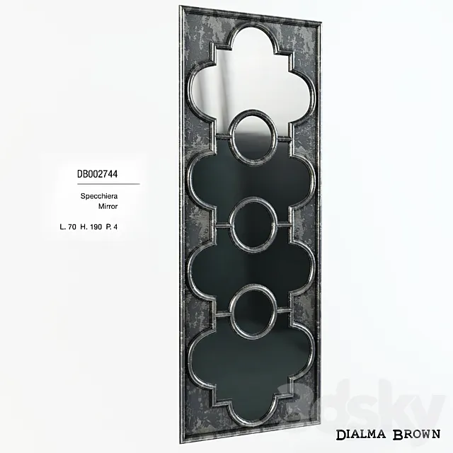 Wall mirror DIALMA BROWN MOBILI DB002744 3DS Max Model