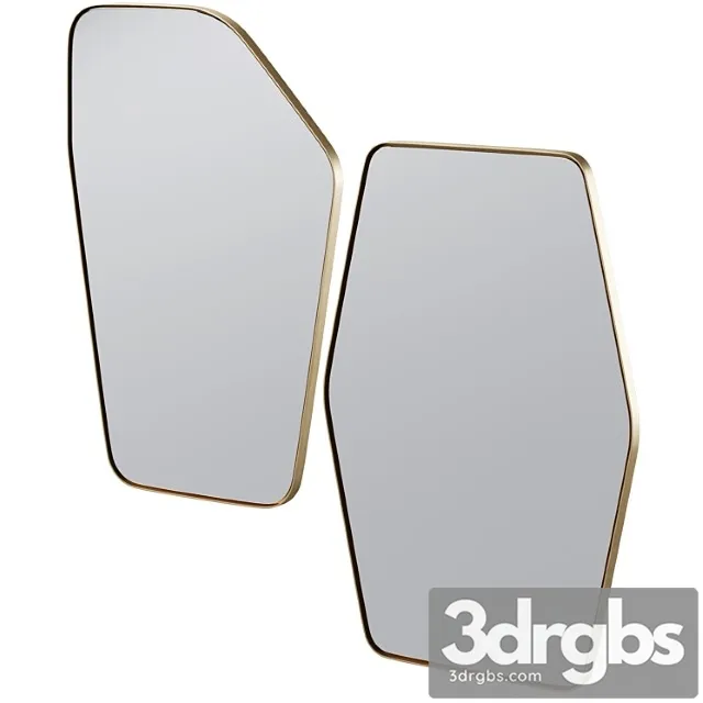 Wall mirror shape brass by kare design