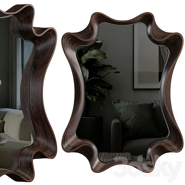 Wall mirror with 3 materials 3DSMax File