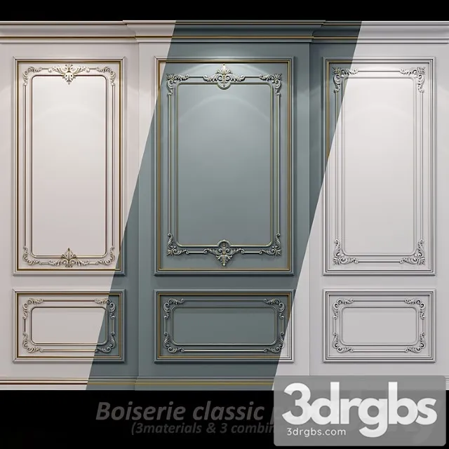 Wall Molding 21 Boiserie Classic Panels 3dsmax Download