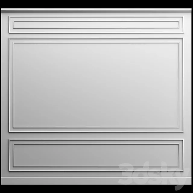 Wall molding 3ds Max