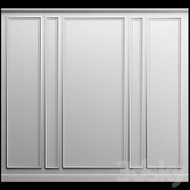 Wall molding 3ds Max