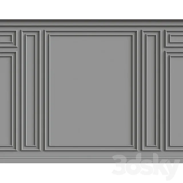 Wall molding 3ds Max