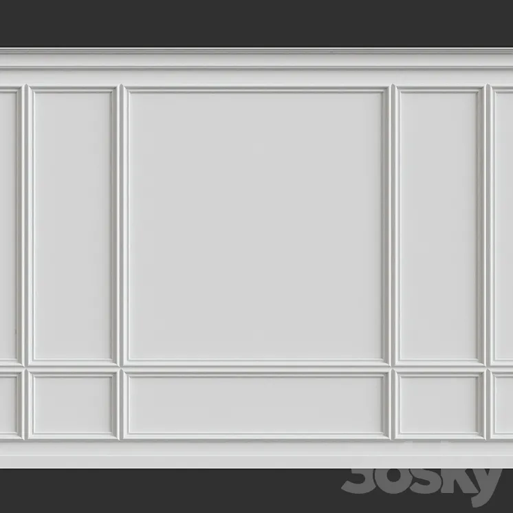 Wall molding 3DS Max