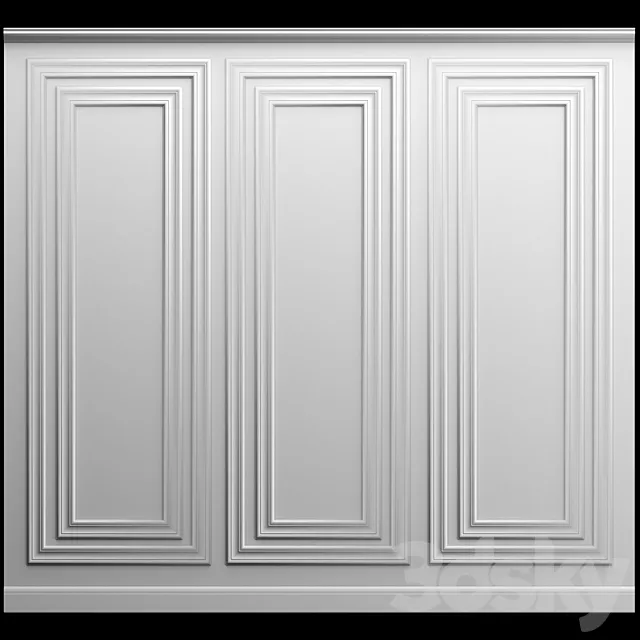 Wall molding 3ds Max