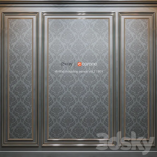 Wall molding panels vol. 2 \ 001 3DS Max Model