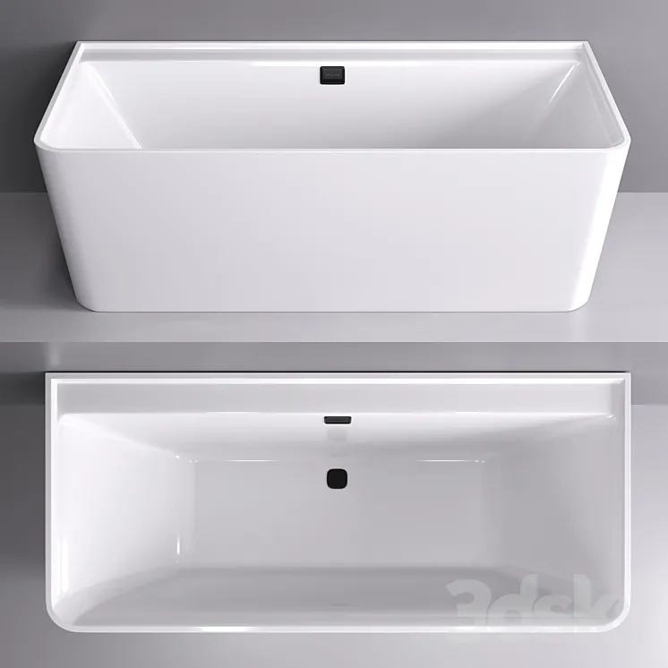 Wall-mounted bathtub Villeroy & Boch Collaro 3DS Max