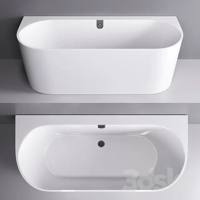 Wall-mounted bathtub Villeroy & Boch Oberon 2.0 3DS Max Model