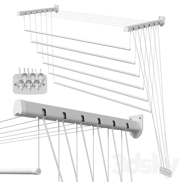 Wall-mounted clothes dryer Gimi Lift 1200 mm 3DS Max Model