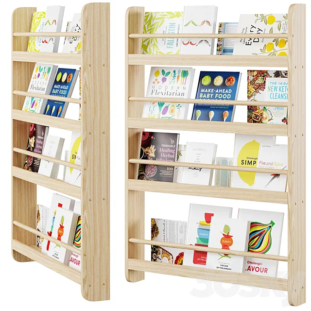 Wall mounted cookbook shelf by Minime 3DSMax File