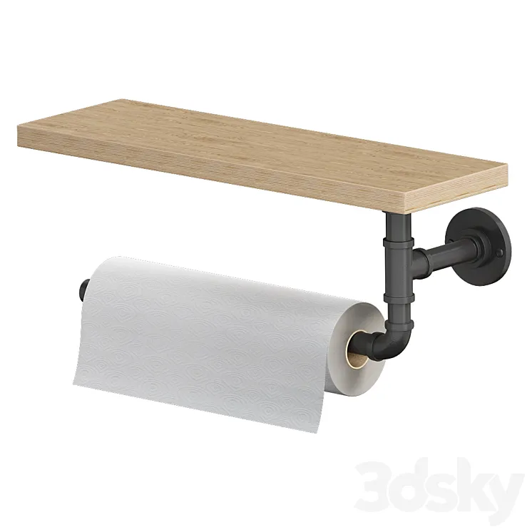 Wall Mounted Paper Towel Holder 3DS Max Model