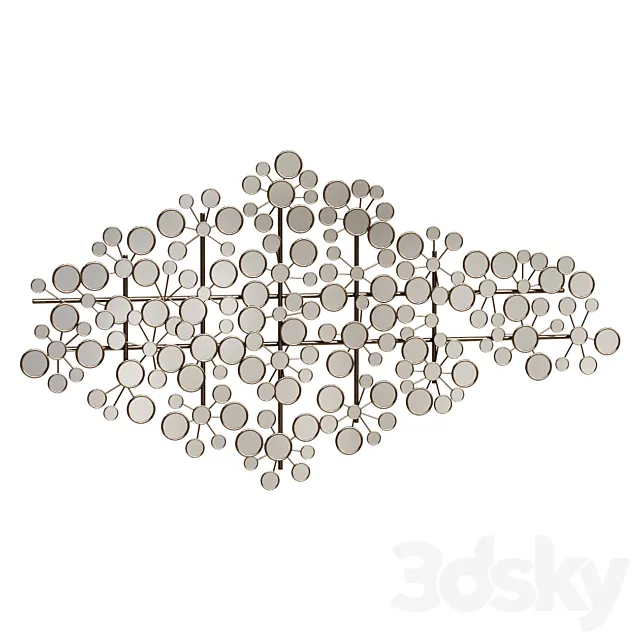 Wall Mural Oblishen Mirrored Metal Wall Sculpture Wall Decor 3ds Max