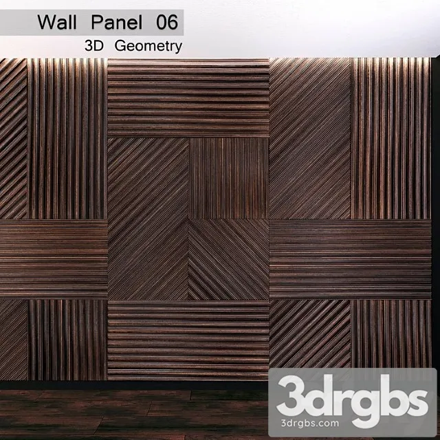 Wall panel 06. 3d geometry 3dsmax Download