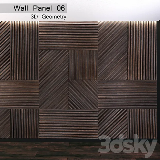 Wall Panel 06. 3D Geometry 3DSMax File