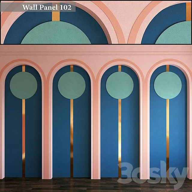 Wall panel 102 3ds Max