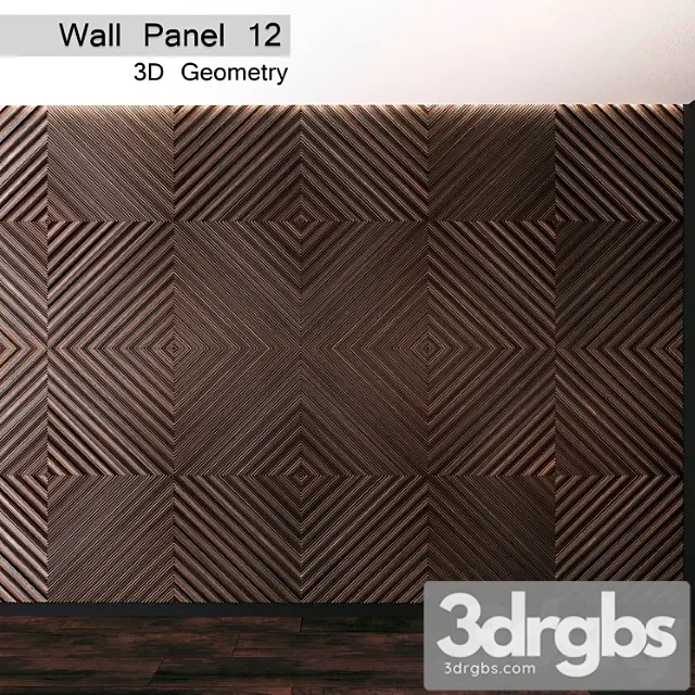 Wall panel 12. 3d geometry 3dsmax Download