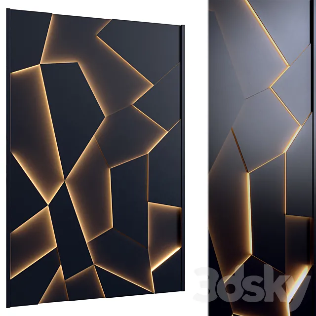 Wall panel 3ds Max