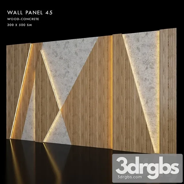 Wall panel 45 3dsmax Download