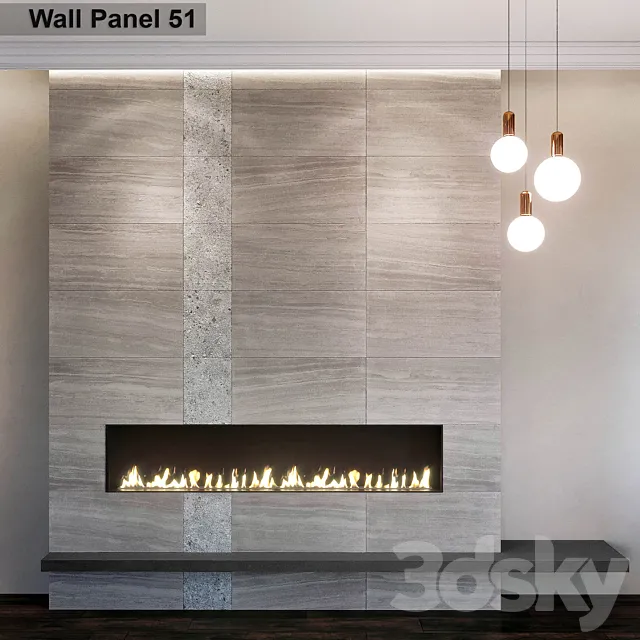 Wall Panel 51 3DS Max Model