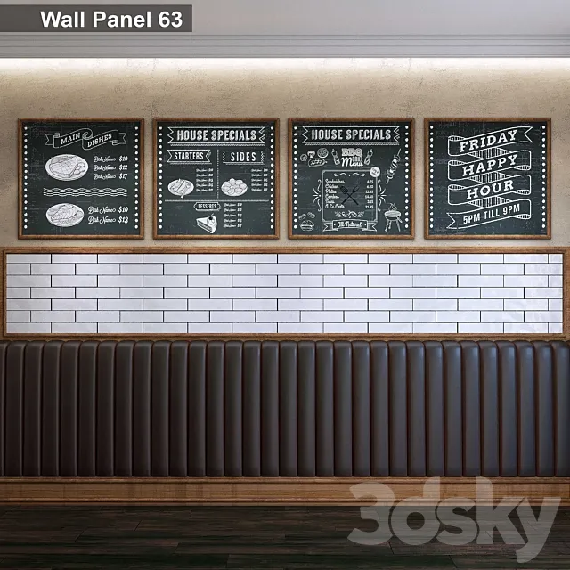 Wall Panel 63 3DS Max Model