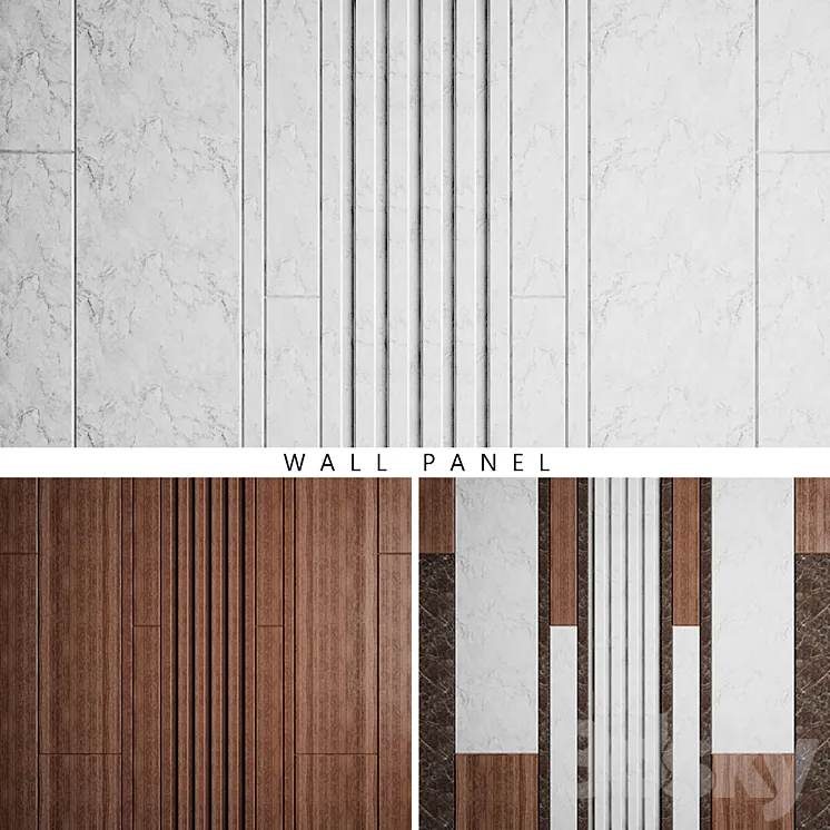Wall Panel 8 3DS Max