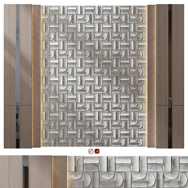 Wall Panel Decor 123 3DS Max Model