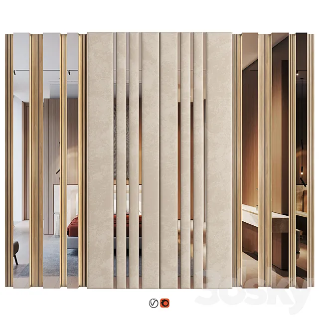 Wall Panel Decor 36 3ds Max