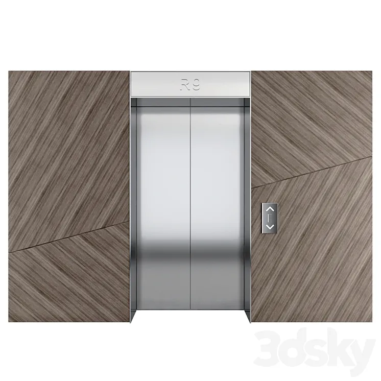 Wall panel Elevator 4 3DS Max