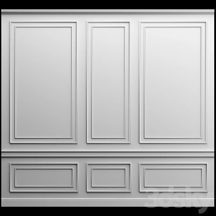 Wall panel – gypsum stucco 3DS Max