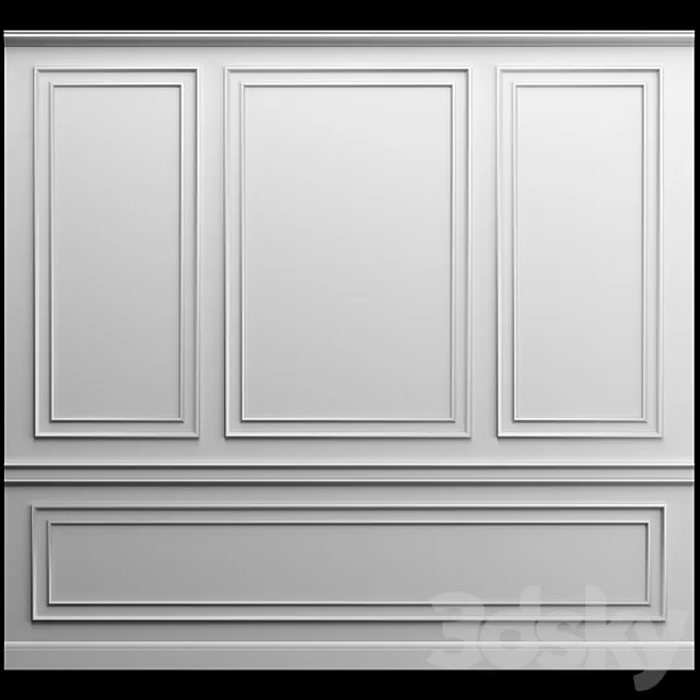 Wall panel – gypsum stucco 3DSMax File