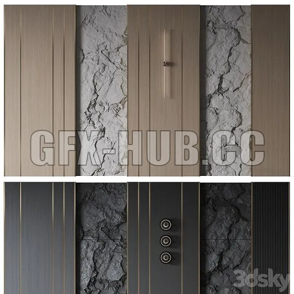 Wall Panel N10 3dsMax Model