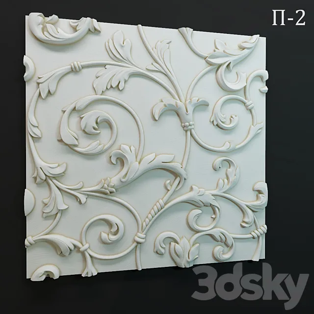 Wall panel P-2 3DS Max Model