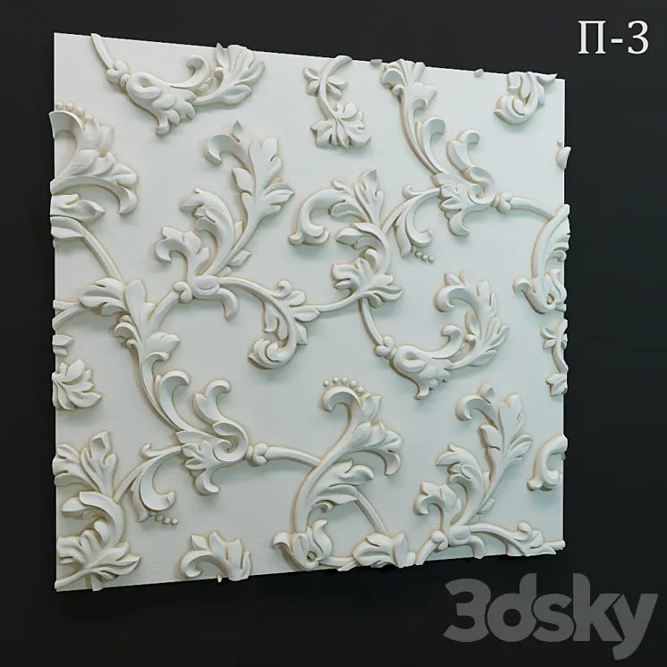 Wall panel P-3 3DS Max
