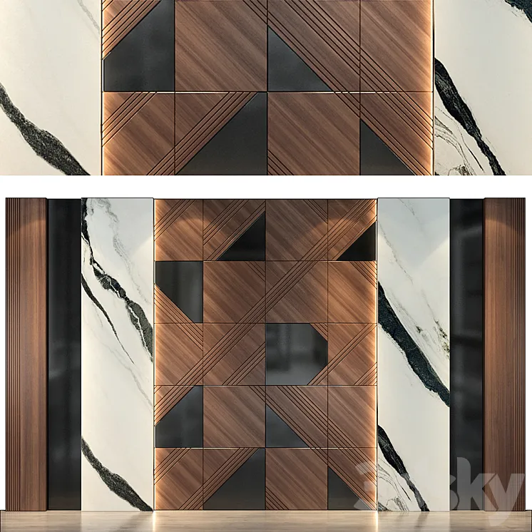 wall panel | set 54 3DS Max Model