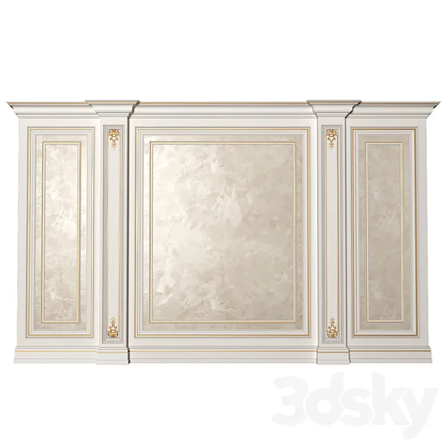 Wall paneling Decorative plaster 3DS Max Model