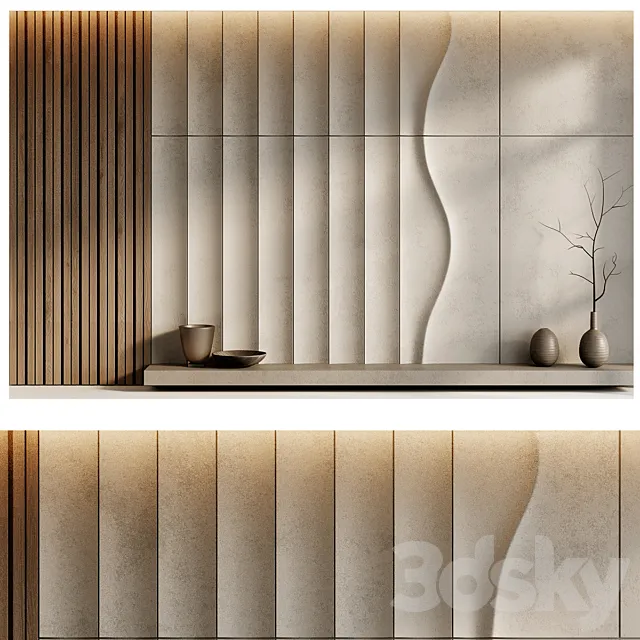 Wall Panels 10 3dsMax Model