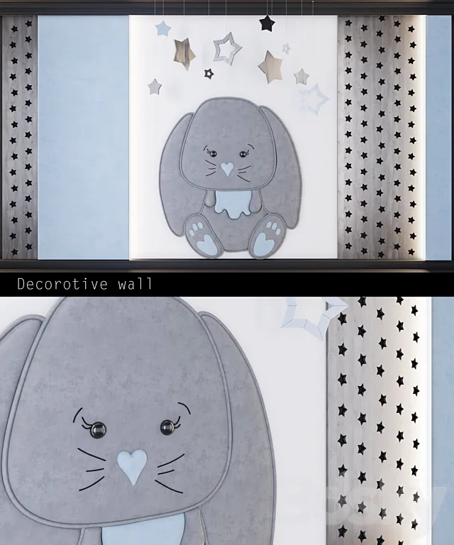 Wall panels for children _ bunny (2) 3DS Max Model