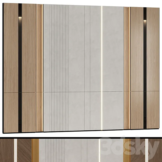 Wall panels in a modern minimalist style 4 3DS Max Model