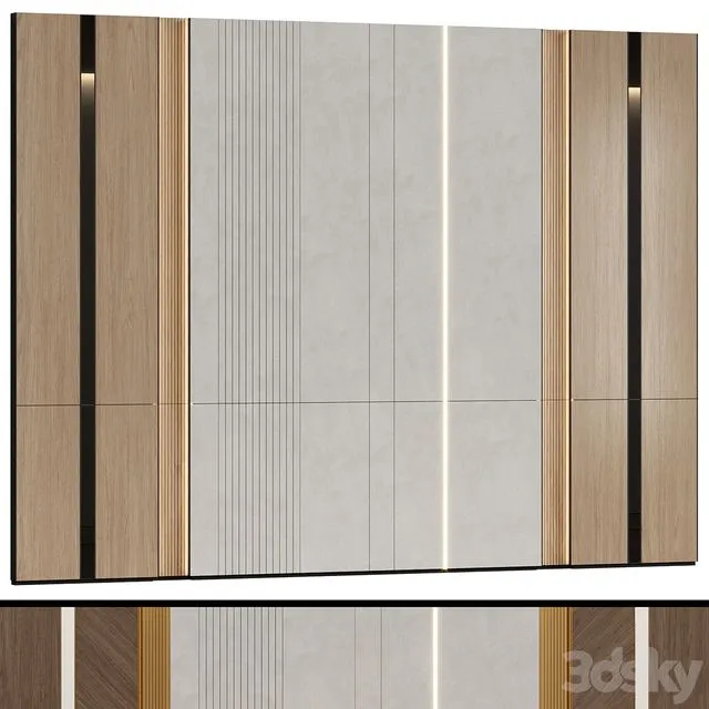 Wall panels in a modern minimalist style 4 3dsMax Model