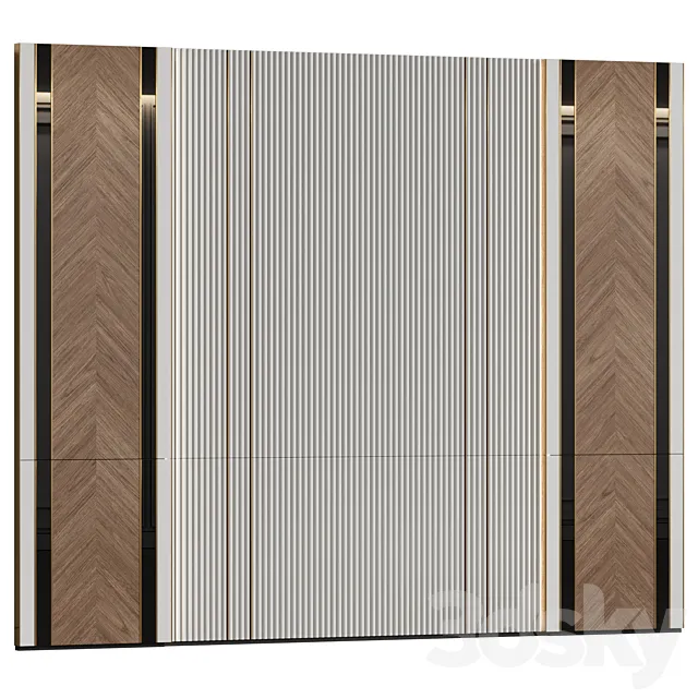 Wall panels in modern classic style 13 3ds Max