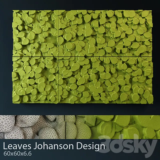 wall panels Leaves Johanson Design 3DS Max Model