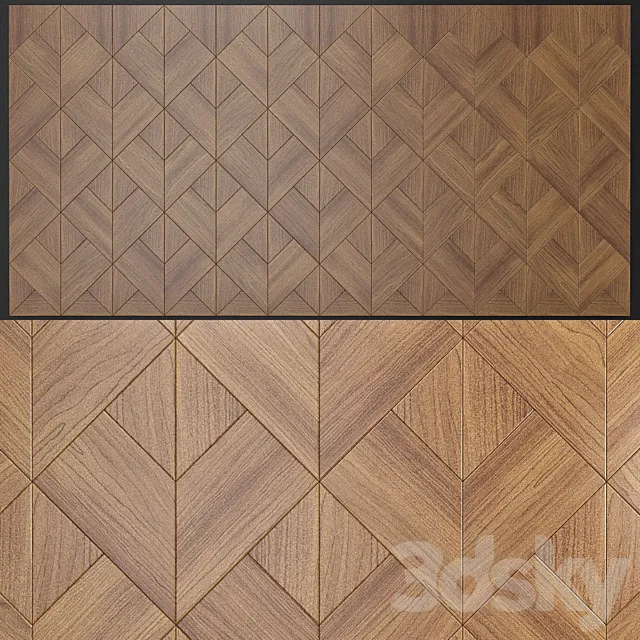 Wall panels made of wood 3DS Max Model