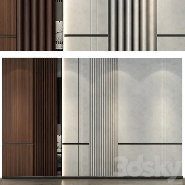 wall panels | set 117 3DS Max Model