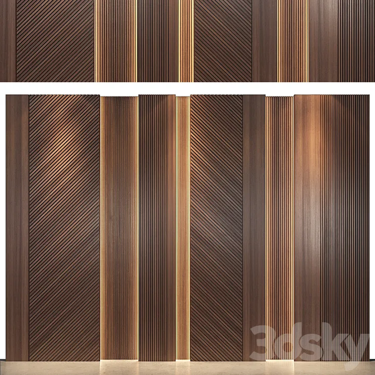 wall panels | set 121 3DS Max Model