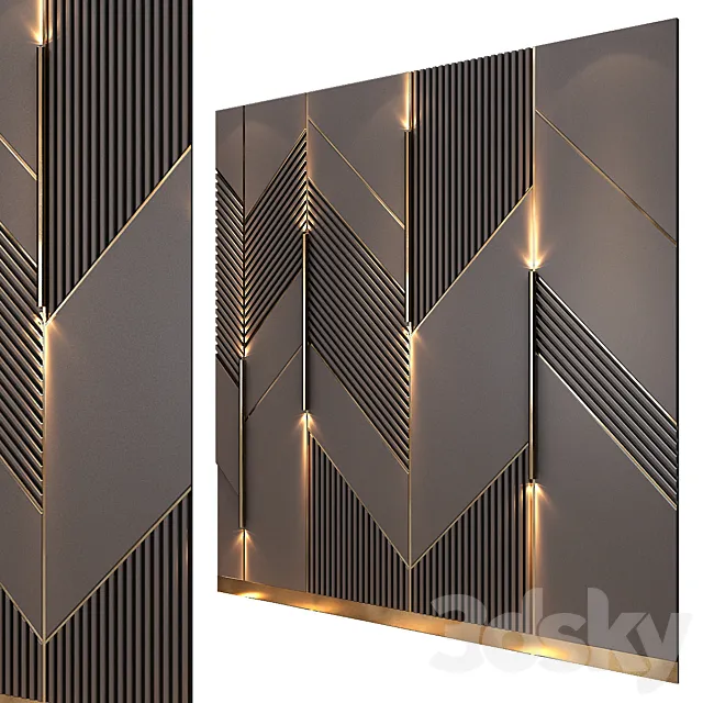 wall panels | set 159 3ds Max